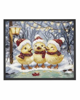 Broderikit Billede Holiday Ankungar - LetiStitch