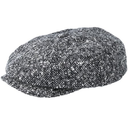 Stetson - Black - flatcap - Cap - Hatteras Donegal Black Flat Cap - Hatstore