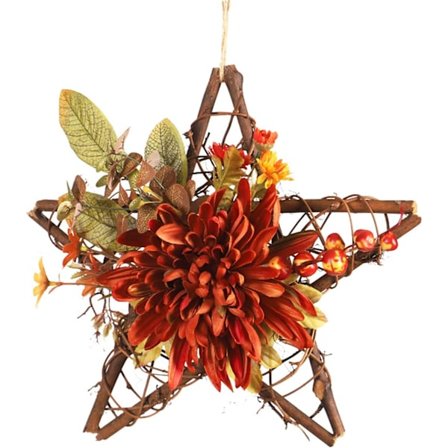 1 st, femuddig stjärnkrysantemumdörrkrans (30 cm)