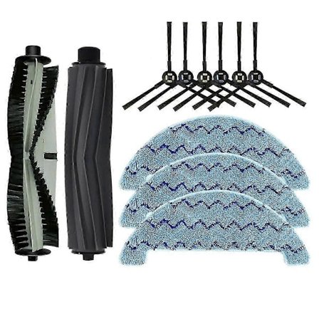 ZACO A10 Robotstøvsuger Reservedele - Hovedbørste, Sidebørste & Moppeklude Sæt