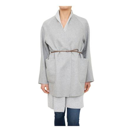 Fabiana Filippi, Belted Coats Szary, Kobieta, Rozmiar: M