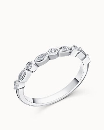 Alliansring Lorin 950 Platina Naturlige diamanter - Forlovelsesringer & Vielsesringer hos Vanbruun