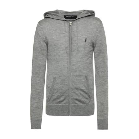 AllSaints Mode Logo-embroidered sweatshirt , Grijs , Heren , Maat: M
