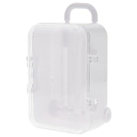 Vit minirull resväska godisbox kreativ personlighet bröllop godisbox vagn resväska Godisbox leksak liten förvaringslåda