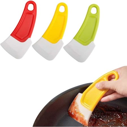 Paket med Silikon Spatlar för Stekpannor, Spatlar för Kök, Silikon Rengöringsspatel för Grytor, Tallrikar, Kökstvätt