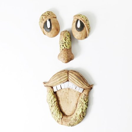 Bark Spöken Ansikte Ansiktsegenskaper Dekoration Mycket fin skulpterad harts Hållbar för heminredning