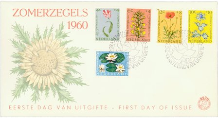 Holland 1960 - NVPH E43 Blanco - FDC