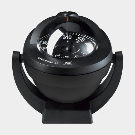 Marine compass Plastimo Offshore 95, Ø81 mm, bracket mounted, black flat card, black