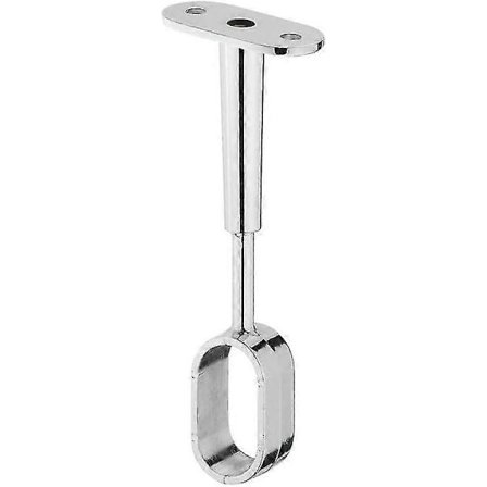 {xjxj}Garderobestang sentralstøtte for takmontering Garderobestangstøtte for oval garderobestang Klesstang Feste Kromstål 1 stk-