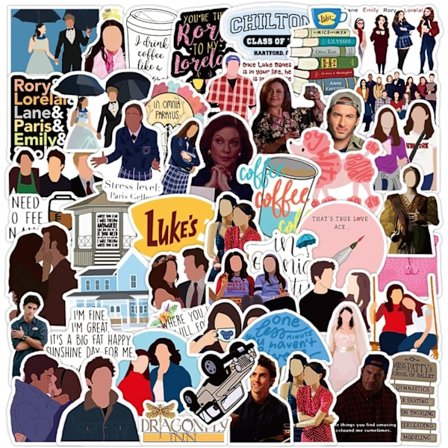 Klistermærker 50 stk. Klistermærker Sjove Merchandise Plakat Klistermærke til Laptops USA TV-serie Gilmore Girls Klistermærker (Gilmore Girls)