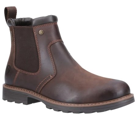 Cotswold Leafield Chelsea Boots i Läder för Herr, Storlek 7 UK, Brun