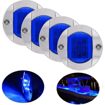 4 Pak Led Bådslys 12v Rundt Marine Lampe Led Hængslet Lys Til Båd Dec xi