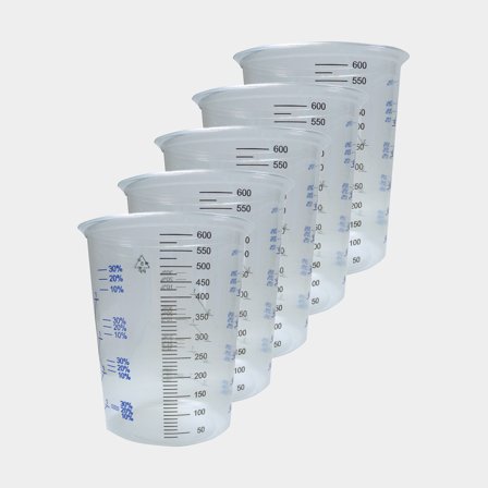 Tazas de mezcla, 600 ml, paquete de 5