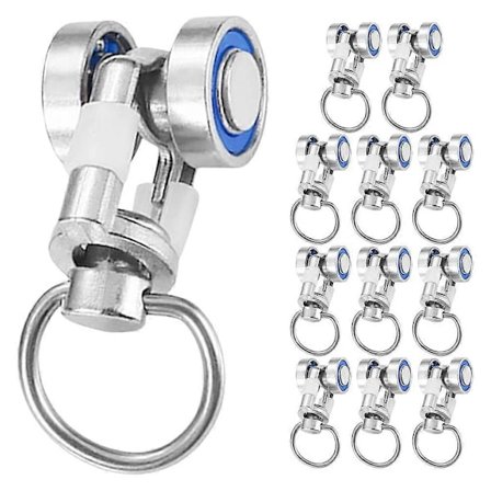 12 st Metall Gardinskena Rullar Smidig Glidande Trissa Löpare För Olika Gardintyper Skena Trissa Fönstertrissor Gardinlöpare