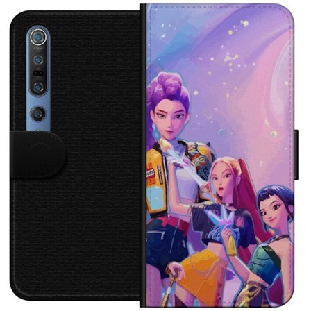 Kompatibelt Lommeboketui til Xiaomi Mi 10 Pro 5G Futuristiske popdamer i neonfarger med magiske detaljer mot en drømmeaktig galaksebakgrunn