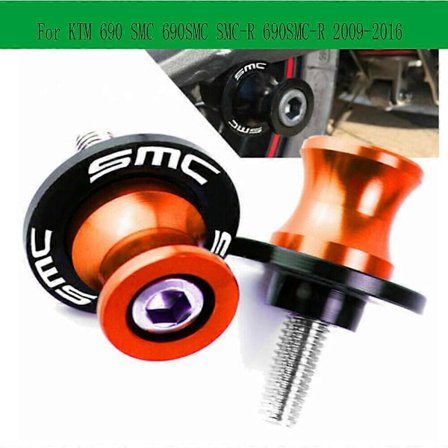 För KTM 690 SMC 690SMC SMC-R 690SMC-R Svingarmsspolar slider M10 stativskruvar