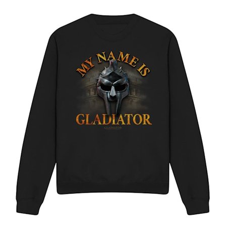 Gladiator Unisex Vuxen Min Namn Är Sweatshirt XL Svart