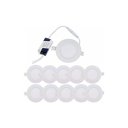 10 stk 3W Kald Hvit 6000K Nedfelt Downlight LED Downlight Ultra Tynn Panel Rund Nedfelt Downlight LED Downlight Ultra-flat Downlight LED Tak