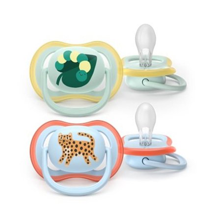 Philips Avent Ultra Air Lysegrøn/Lyseblå 2-Pak 0-6 mdr, Børn & Forældre, Sutter, Silikonesutter
