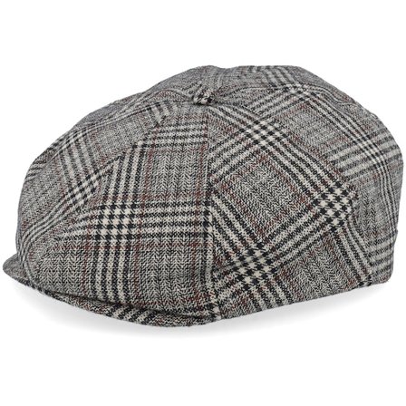 Brixton - Beige flatcap Cap - Brood Khaki/Brown Plaid Snap Cap @ Hatstore