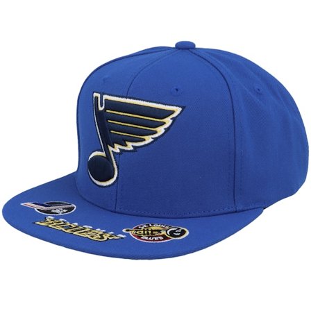 Mitchell & Ness - NHL Blå snapback Keps - St. Louis Blues Vintage Hat Trick Blue Snapback @ Hatstore
