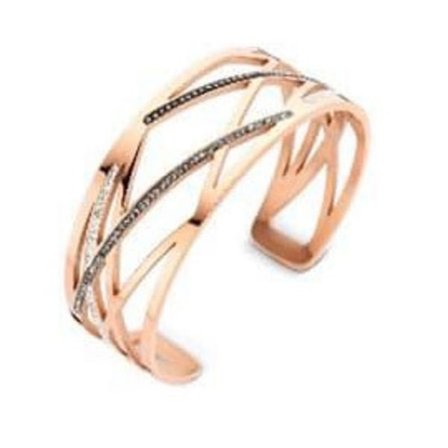 Victoria armband i roséguld med svarta och vita stenar