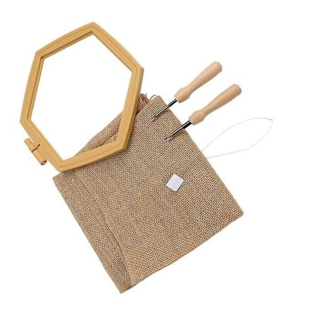 Punch Needle Startpaket Punch Needle Kit Hexagon Ram Glossy Ram Enkel Användning Punch Needle Kit