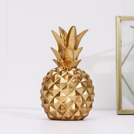 Stor gylden ananas harpiks dekorativt vedhæng