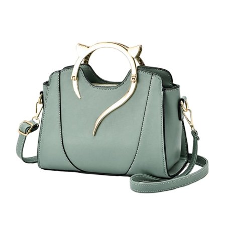 Naisten olkapää Crossbody Messenger Bag Cat Ear PU-nahkainen käsilaukku kahvalla