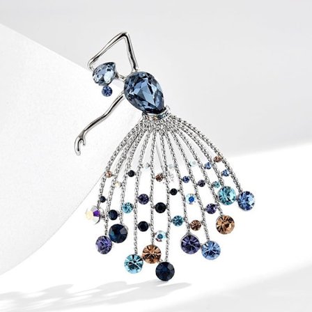 Moderne broche til kvinder med perler og rhinsten - elegant reversnål - smykker - mors dags gave til kone, mor, kæreste