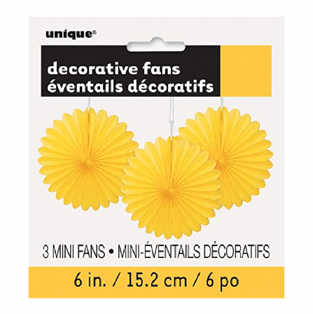 Keltaiset koristeet 3 kpl