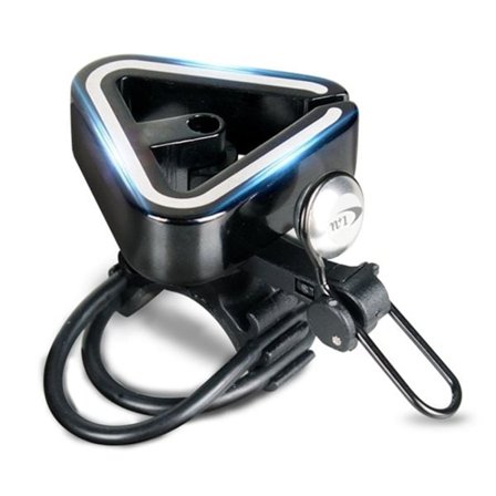 Trekantet klokke med fastgørelse af gummibånd