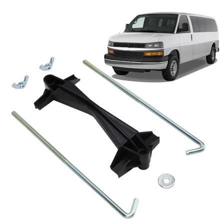 5 tommers batteriklemme, 8 tommers hold-ned bolter, muttere sett, J-formet krok, stabil, universelle tilbehør