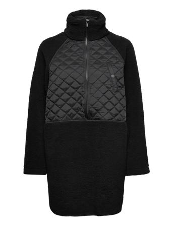 Vilanaia L/S Long Teddy Anorak Outerwear Jackets Anoraks Svart Vila
