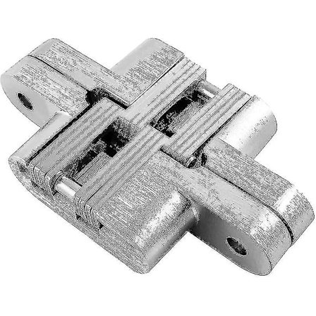 Krysshengsel, Usynlig Hengsel I Sinket Legering Med Satin Finish For Folding Dør (2stk, Sølv) Riilq