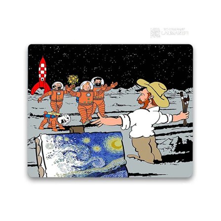 Liten musmatta tecknad Van Gogh Illustration PC Gamer-skåp Tangentbord Skrivbordsmatta Datorspelstillbehör Musmatta Animemattor ZY003236 40x50cm