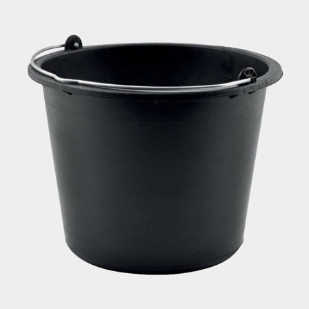 Seau avec poignée galvanisée, noir, 12 litres