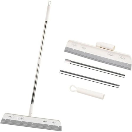 Silikonilasta lattialle, irrotettava lasta vedenpuhdistukseen, vaahtomuoviharja vedenpuhdistukseen, lattialasta kumisella teleskooppivarrella suihkuun