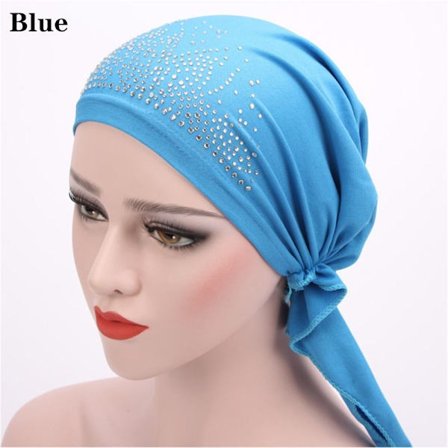 Turban Hat Muslim Wrap BLÅ