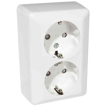 Elko 4044262053 Stikkontakt RS, 2-veis jordet 1-pakning, Strømbrytere & vegguttak