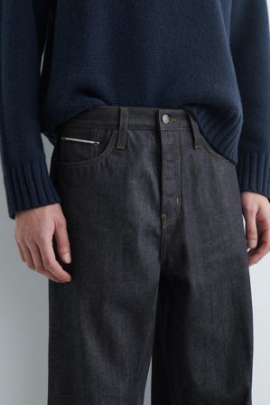 COS Homme Jean Rider Droit En Denim Selvedge Brut in Bleu