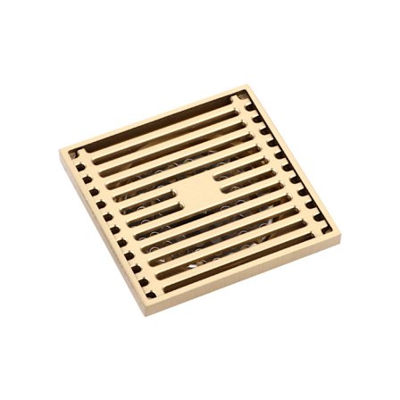 Neliön muotoinen suihkukaivon lattiakaivo Ristiritilä Huuhtelukaivo Lattiakaivo Antiikki messinki