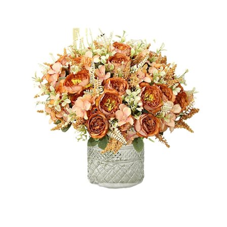 Simulerte blomster Kunstige peonblomster Realistisk utsøkt kunstig blomsteroppsats for hjemmebryllupsfestdekorasjon