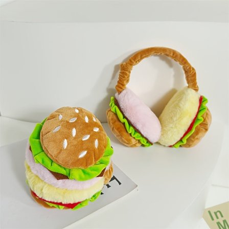 Hyggelige Hamburger Plys Ørevarmere til Kvinder - Foldbare, Bløde Faux Pels Vinter Ørevarmere, Kun Håndvask