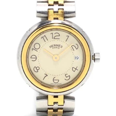 Hermès Vintage Pre-owned Rustfrit stål watches Grå, Dame Vintage Ure, Størrelse: ONE Size