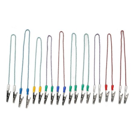 10 stk. Tannlege Serviett Holder Klips Rustfritt Stål Dobbelthode Serviettklemme Kjedeholdere for Bespisning