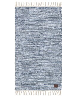 Garnmatta melerad Slite Blå - 60 x 110 cm - KM Carpets