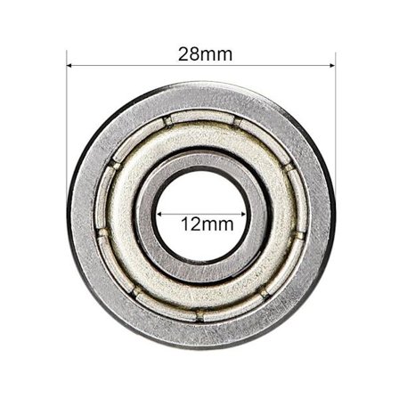 10 stk Deep Groove Kulelager Skateboard Kulelager 6001ZZ