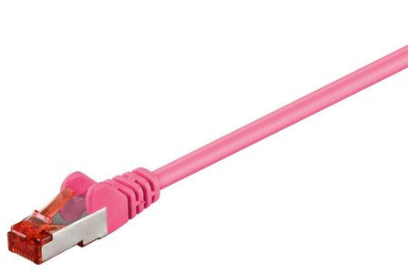 MicroConnect nettverkskabel - 25 cm - rosa