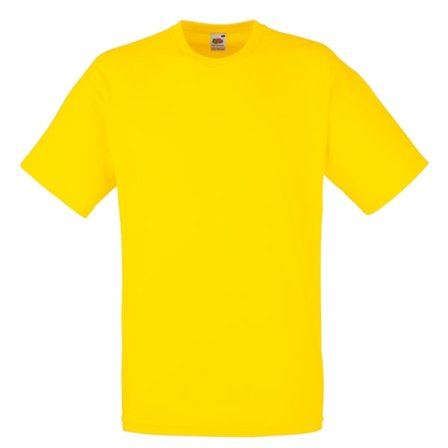 Fruit Of The Loom Mens Valueweight Kortärmad T-shirt 2XL Gul